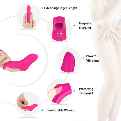 Multi-frequency vibration finger sleeve