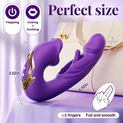 ❄️ Flash Sale 70% OFF 💋 2026 Upgraded Luvora™ 4-in-1 Flapping & Licking Vibrator