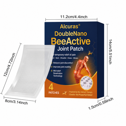 Alcuras® Dual Nano Bee Venom Joint Relief Patch 24H Continuous Penetration Pain Relief Patch