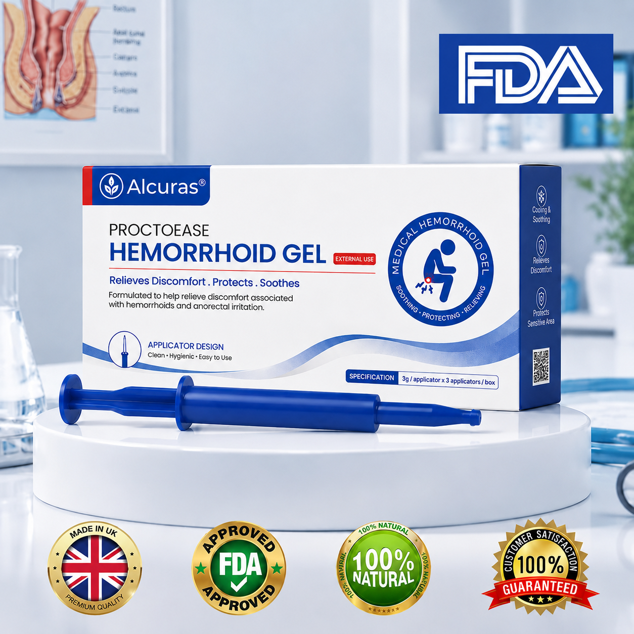 Alcuras® ProctoEase Hemorrhoid Gel