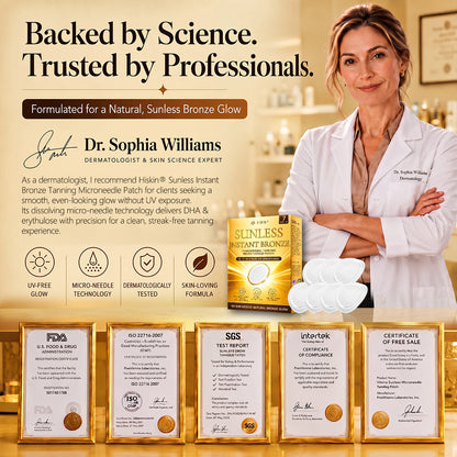 ☀️ Alcuras® Sunless Instant Bronze Tanning Microneedle Patch 🇺🇸 (Just once a day) Visible Bronze Glow in 7 Days ✅ No UV, No Orange, No Streaks, No DHA, No Mess.