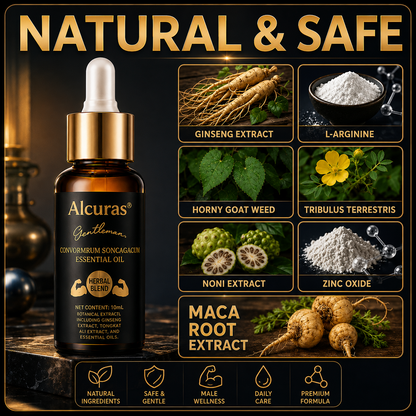 Alcuras® Advanced Men's Intimate Control Oil - Take Back Control. Stay Longer. Stay in the Moment