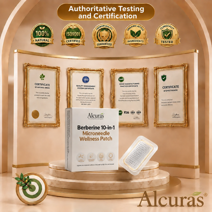 Alcuras® Berberine 10-in-1 Nano Microneedle Patch | ✅ Science-Backed Formula | 10-in-1 Advanced Blend | Visible Results in 7 Days 🏅