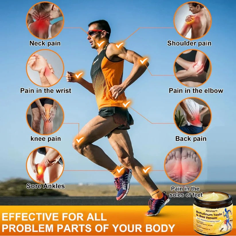 🔥Alcuras™ Botulinum Toxin & Bee Venom Pain-Relief Bone Healing Cream🐝💎